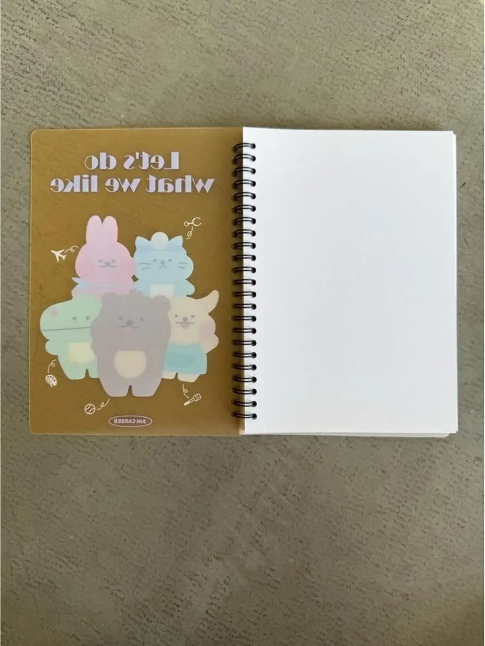 Ani Caree Spiral Notebook / Korea / Cute Character